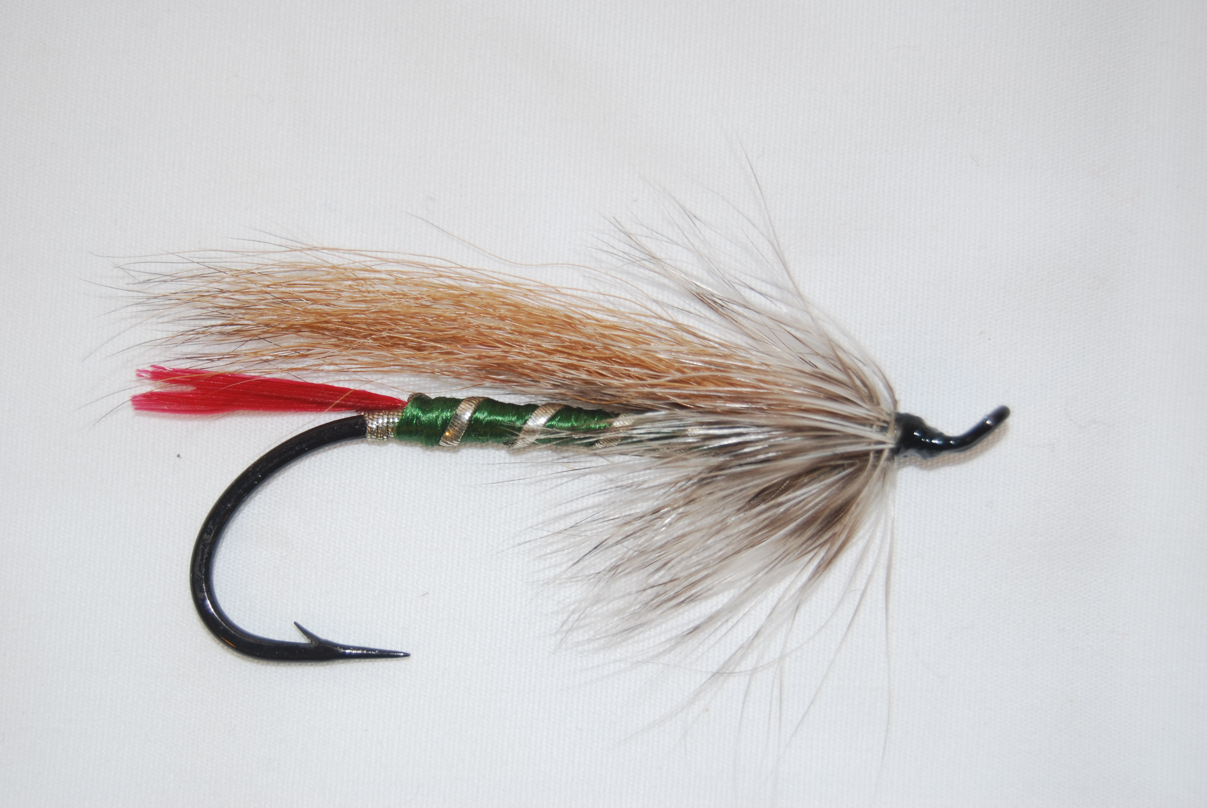 "GRIZZLY KING" HAIR WING SALMON FLY 6/0. PRICE REDUCED
